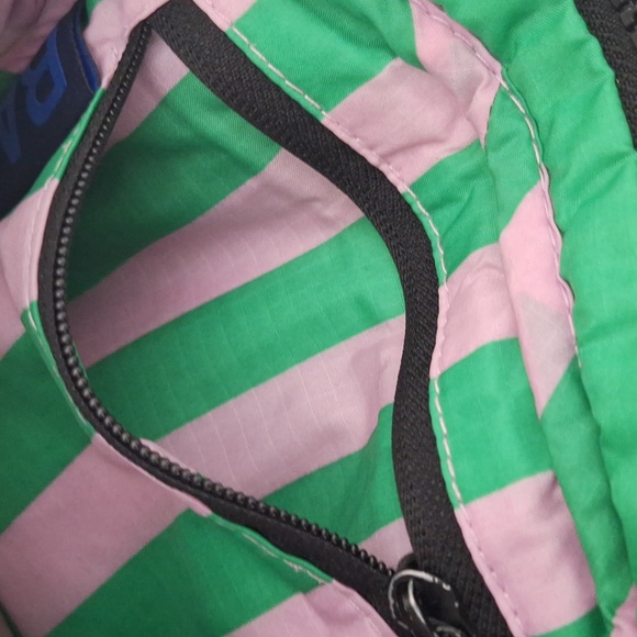 BAGGU Pink Green Awning Stripe Puffy Fanny Pack - Picture 13 of 13